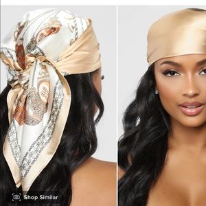 Fashionnova Hairs a mess fashion head scarf-Beige Size OS